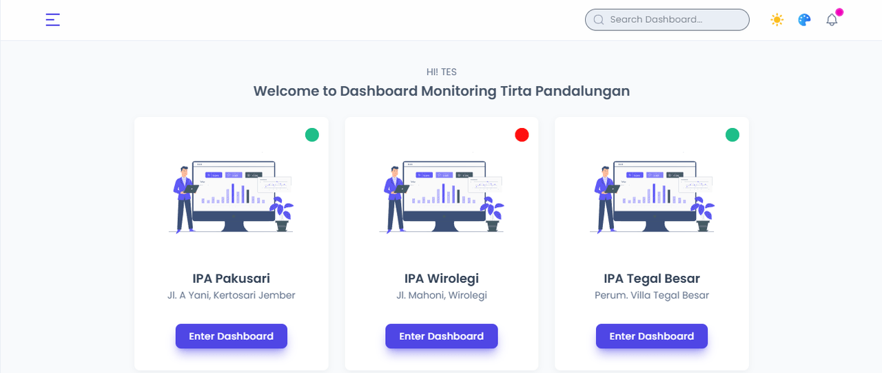 🚰 Realtime Water Monitoring – Tirta Pandalungan Jember
