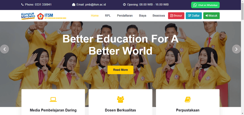 🎓 Penerimaan Mahasiswa Baru – Institut Teknologi & Sains Mandala