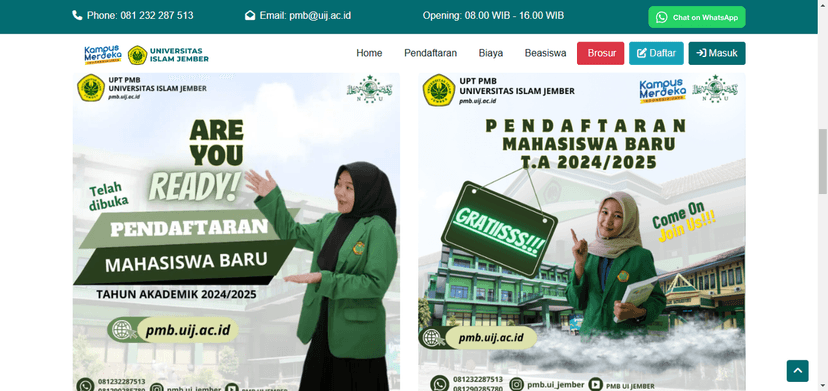 🎓 Penerimaan Mahasiswa Baru – Universitas Islam Jember